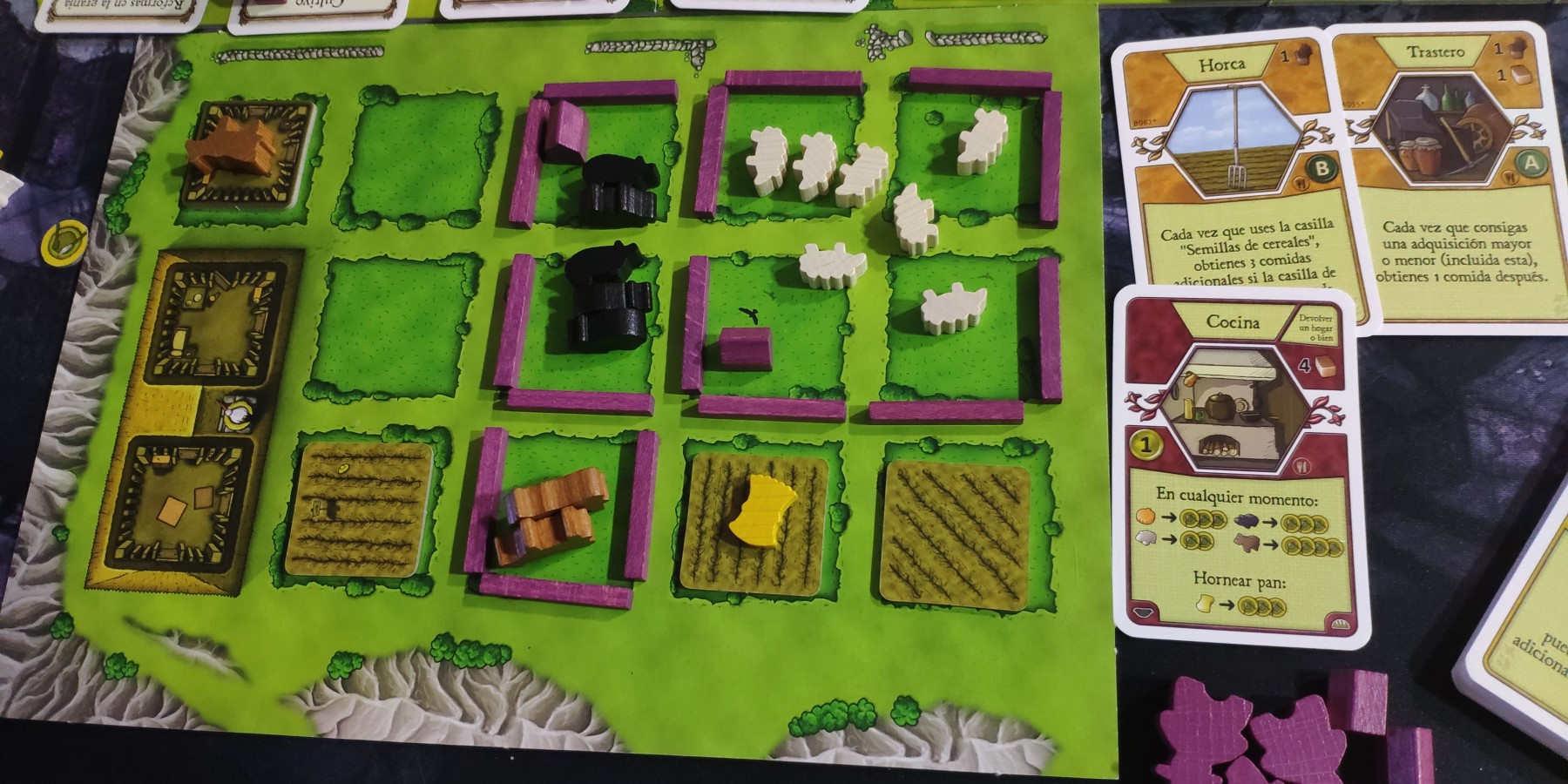 Agricola board game, final scoring state