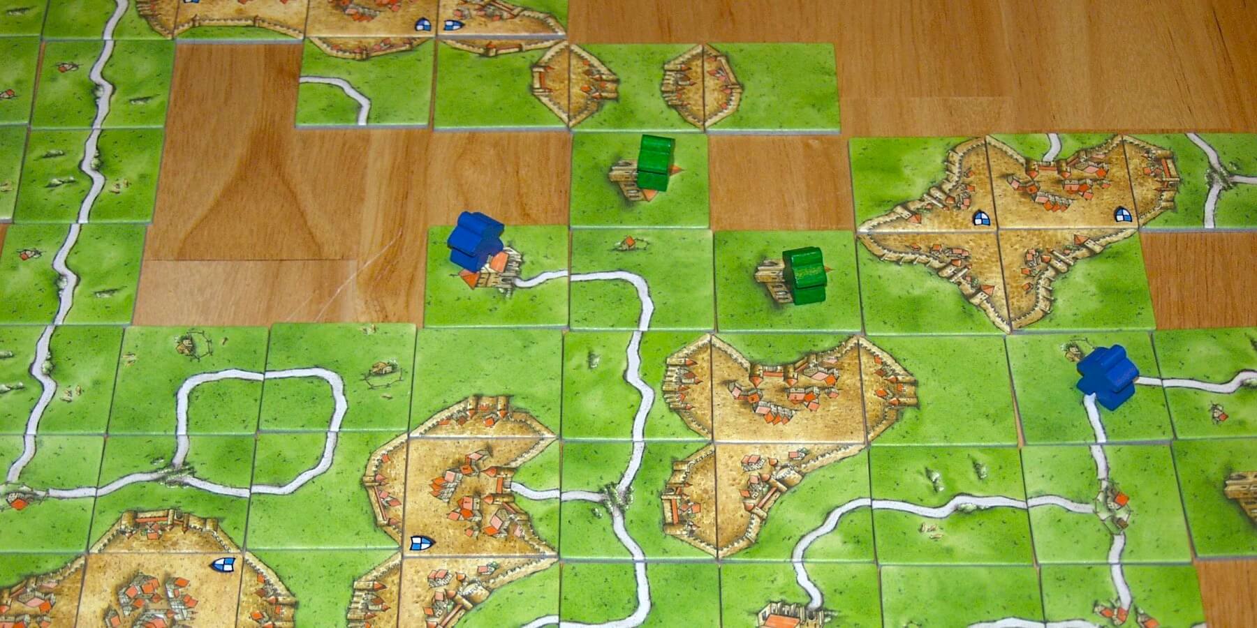 Carcassonne board game in progress