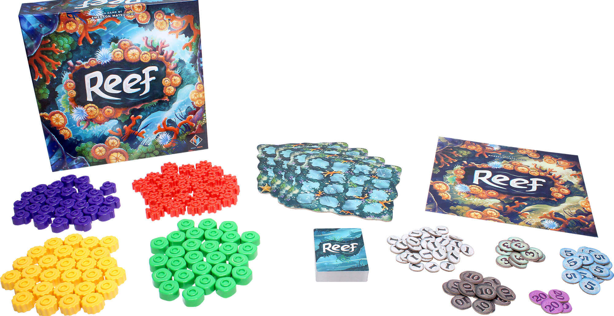 Reef Board Game Components