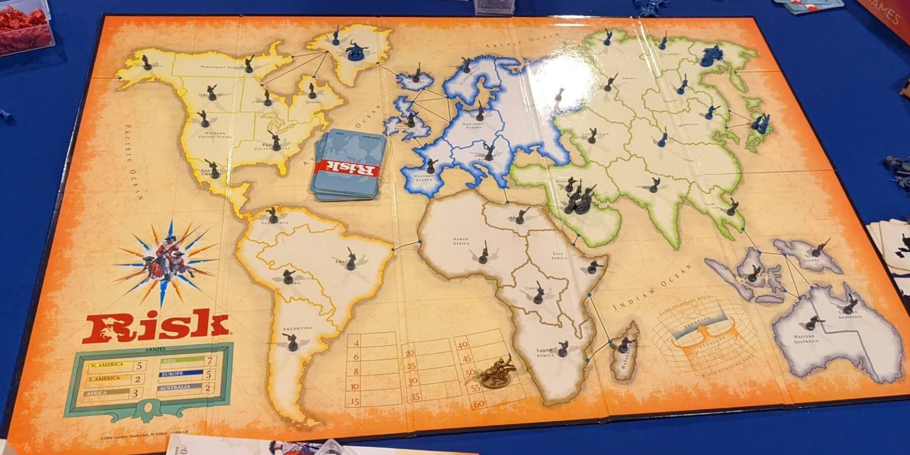 Risk board game that has just started