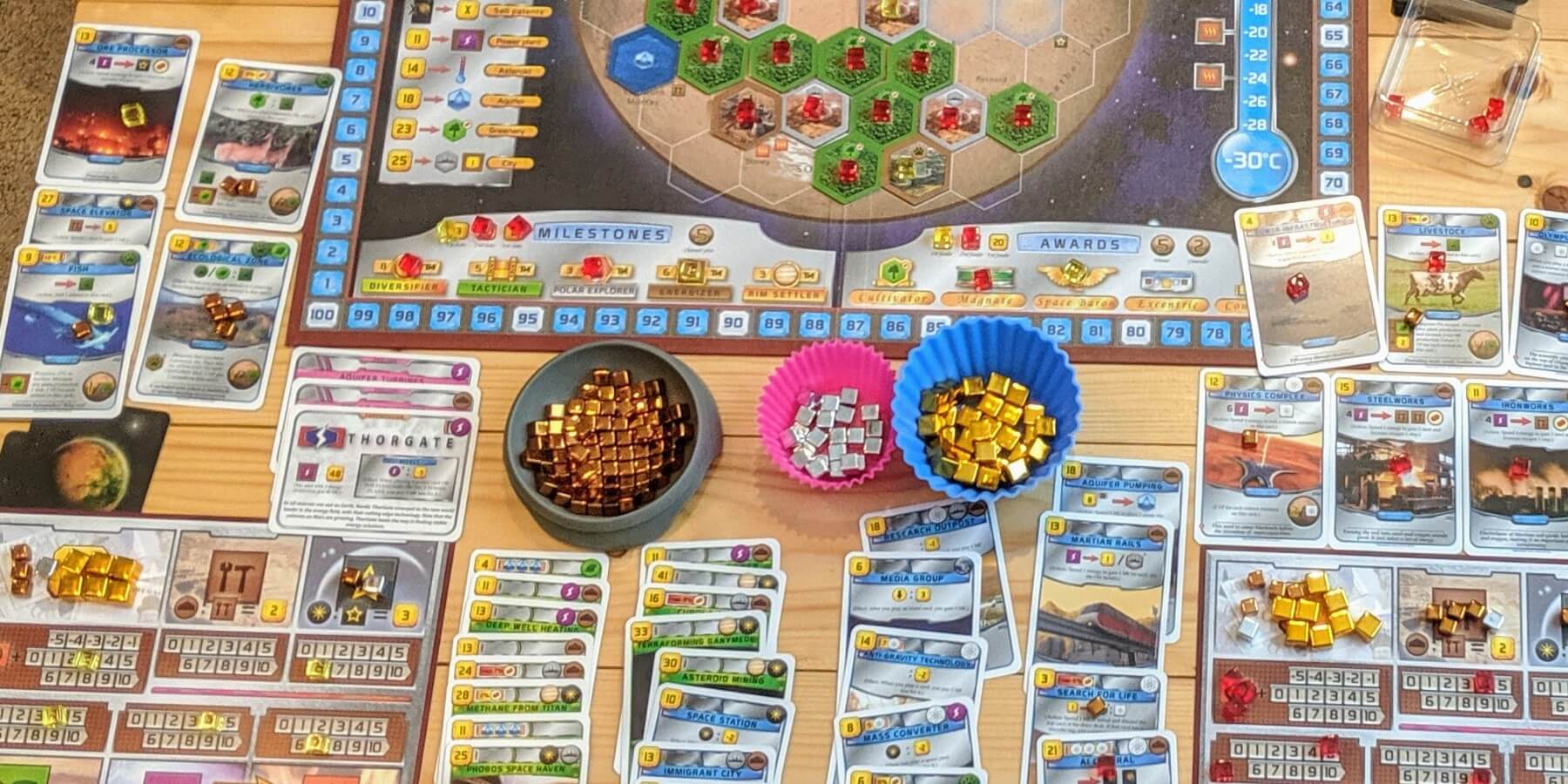 Terraforming Mars board game at scoring phase