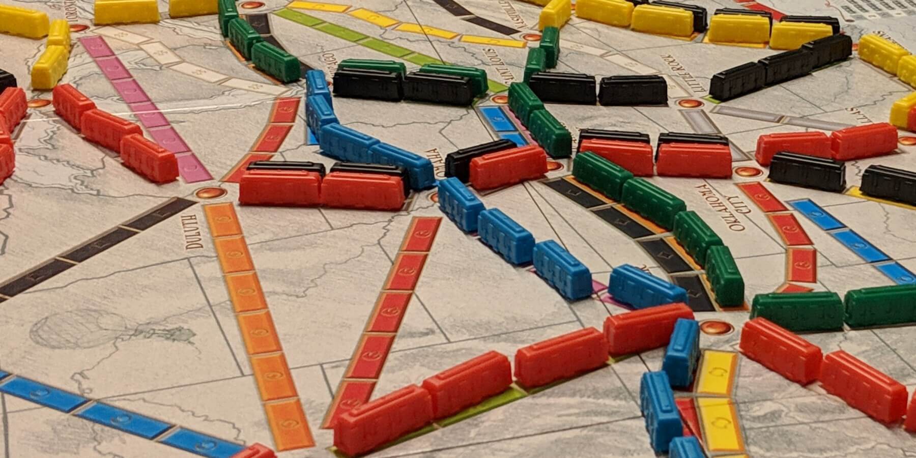 Ticket to Ride zoomed in